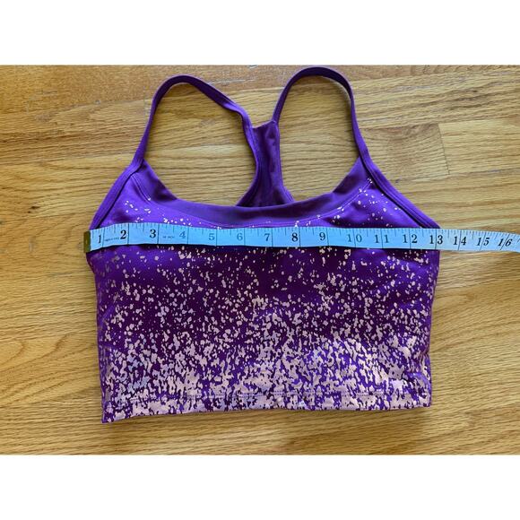 Marika Women's Purple Glitter Medium Support Sports Bra - S - Picture 2 of 6